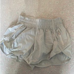 White Lululemon shorts